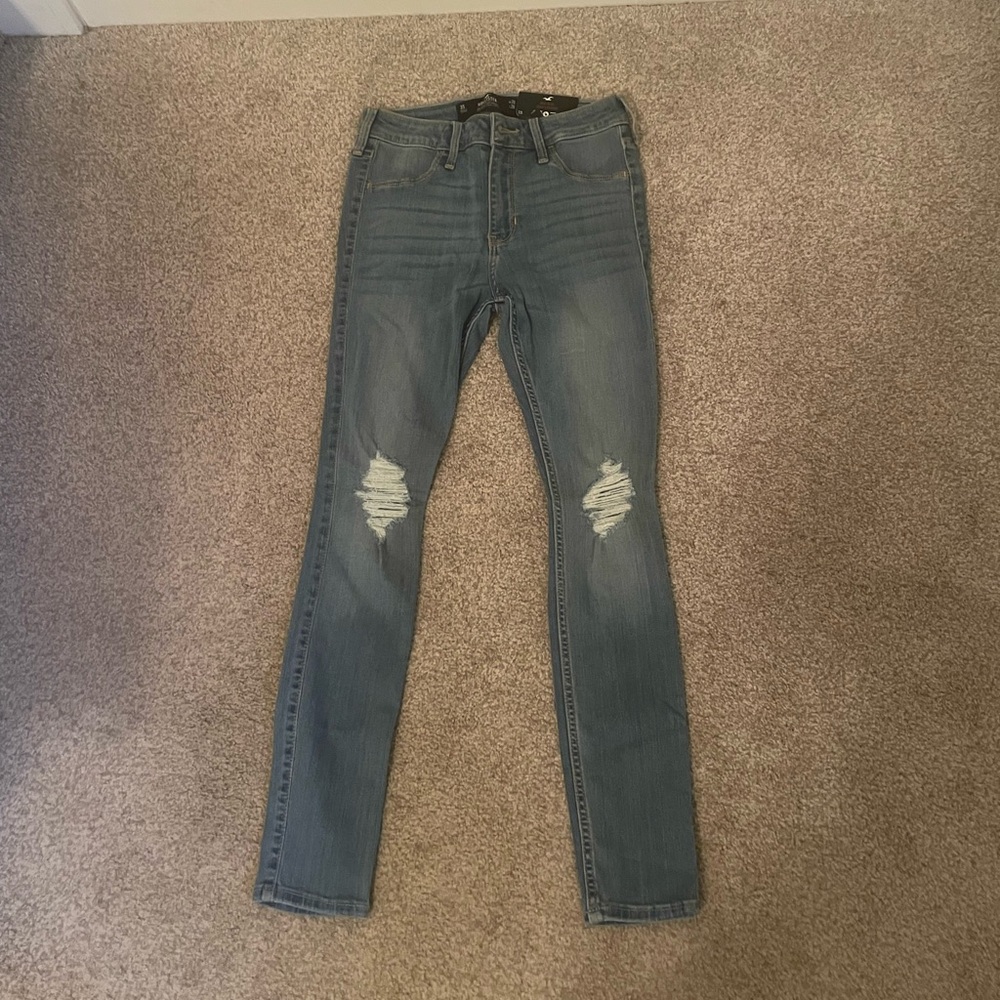 Hollister Mid-Rise Blue Jean Leggings BNWT Sz 3s